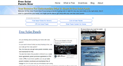Desktop Screenshot of freesolarpanelsnow.com