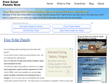 Tablet Screenshot of freesolarpanelsnow.com
